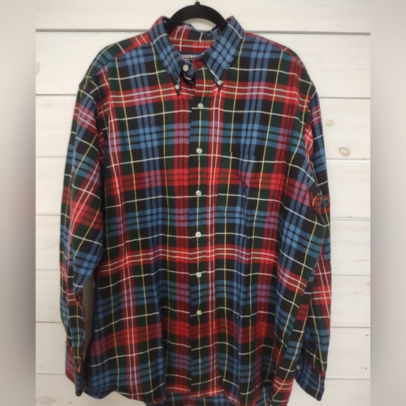 Britches Great Outdoors men's plaid long sleeve button down flannel - Picture 1 of 4